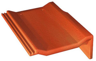 Tuile de rive universelle droite Perspective PY125 badiane 420 x 332 x 145 mm MONIER
