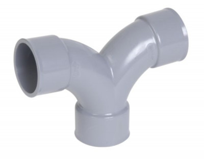 Coude double femelle-femelle 87°30 parallèle 50 mm NICOLL