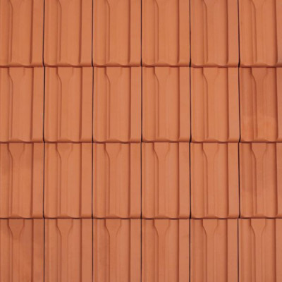 Demi-tuile terre cuite rouge 440 x 149 mm KORAMIC