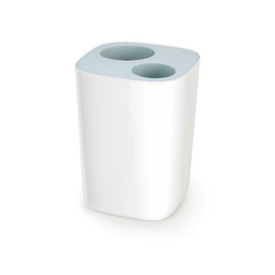 Poubelle de tri salle de bain Split blanc bleu JOSEPH JOSEPH