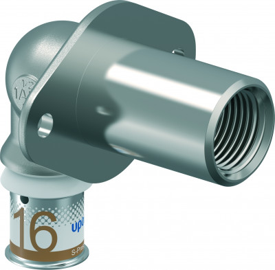 Traversée de cloison coudée LWC à sertir S-Press Plus 16-RP1/2''FT L=35 UPONOR