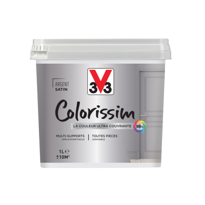 Peinture multi-supports argent satin 1 l V33