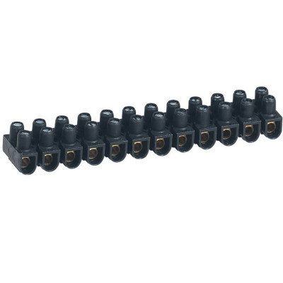 Borne de raccordement Nylbloc noir 16 mm² 76 A 12 bornes LEGRAND