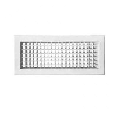 Grille de soufflage double deflection aluminium blanc mate 400 x 150 mm BAILLINDUSTRIE