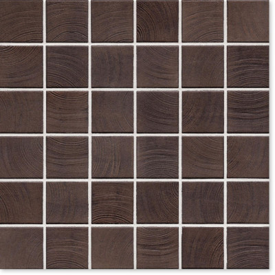 Mosaïque sol/mur intérieur grès cérame émaillé Senja Pure wengé tesselle 5 x 5 cm sur plaque 31,6 x31,6 cm JASBA
