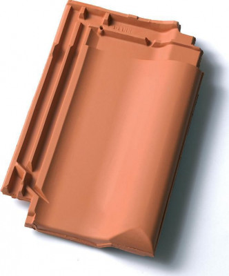 Tuile grand moule à onde douce Panne très faible pente énergie rouge naturel 410 x 258 mm KORAMIC