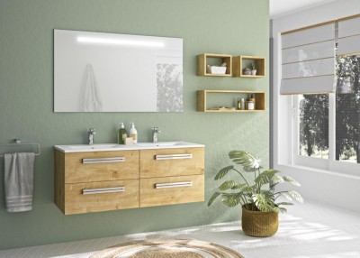 Niche déco Seducta chêne naturel longueur 70 cm