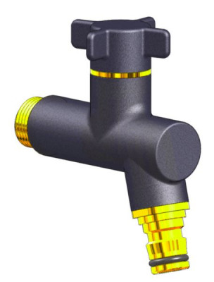 Robinet d'extérieur nu anthracite mâle 1/2 ANQUIER