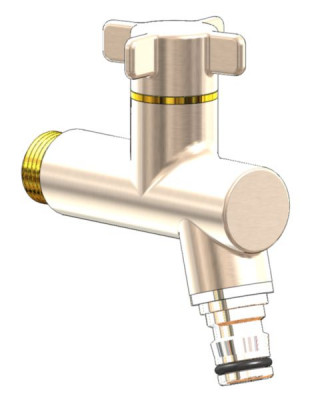 Robinet d'extérieur nu nickel mâle 1/2 ANQUIER