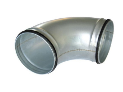 Coude acier galva90 avec joints diamètre 250 mm ATLANTIC CLIMATISATION VENTILATION