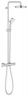 Colonne de douche thermostatique Tempesta Cosmopolitan 210 métal chromé bras de douche 390 mm flexible 1,75 m GROHE