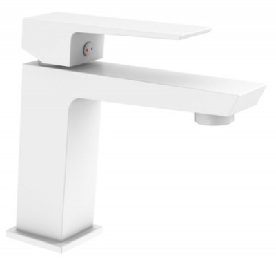 Mitigeur lavabo Concerto'C C3 finition blanche vidage laiton