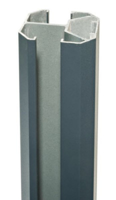 Baguette de finition pour claustra aluminium gris anthracite sablé 9,5 x 27 x 1815 mm SILVADEC