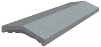 Chaperon de mur 2 pentes Optipose spécial platine gris 99 x 30 x 4 cm WESER