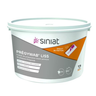 Enduit Prégywab Liss Pe seau de 15 kg SINIAT