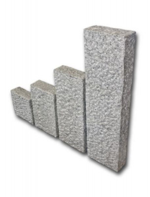 Palissade broche granite gris 90 x 25 x 10 PIERRE DE L'EST