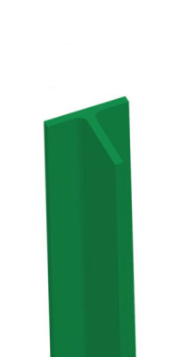 Piquet droit section T35 plastifié vert hauteur 2,50 m CLOTEX