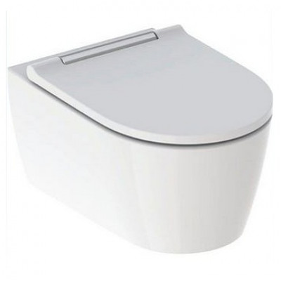 Wc suspendu à fond creux One cuvette blanc chromé brillant GEBERIT