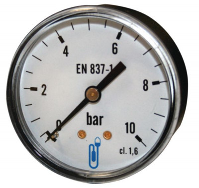 Manomètre type 116 0 à 10 bars diamètre 63 mm 8 x 13 mm DISTRILABO