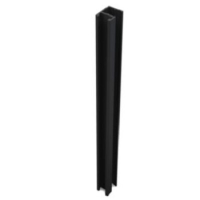 Kit d'installation en angle pour paroi de douche Daily XL (fixe + pivot + fixe) profilé noir mat longueur 120 ou 140 cm