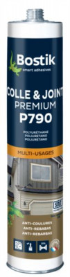 Mastic-colle et joint P790 Premium gris gel 400 g BOSTIK