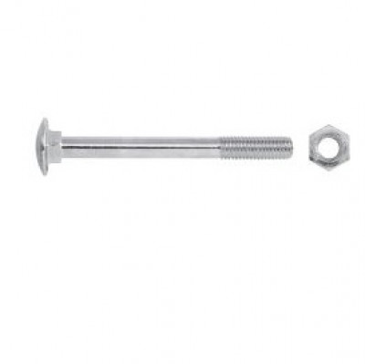 Boulon Tête Ronde Collet Carré pointu galvanisé pas de 150 filetages 7 x 65 mm ETANCO L.R.