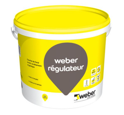 Couche de fond Weber Régulateur pour revêtement organique blanc 0700 seau de 20 Kg WEBER