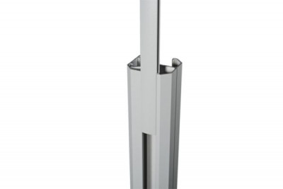 Baguette de finition gris métal sablé 9,5 x 27 x 1815 mm SILVADEC
