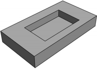 Plan de toilette Zao avec vasque centrée béton 90 cm