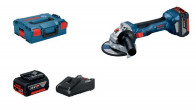 Meuleuse GWS 18V-7 2x4,0Ah avec chargeur Gal 18V-40 L-Boxx BOSCH