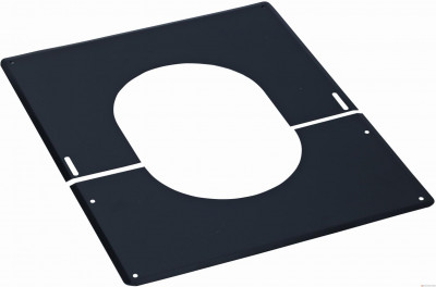 Plaque de finition  0 à 30° inox noir diamètre 130 mm TEN