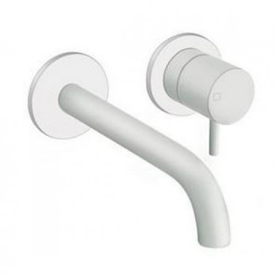 Mitigeur pour lavabo mural Triverde 2 trous bec blanc ONDYNA