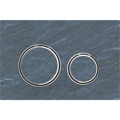 Plaque de déclenchement Geberit Sigma21 pour rinçage double touche ardoise Mustang chromé brillant GEBERIT