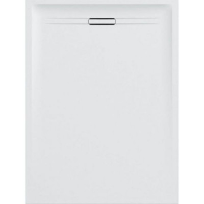 Receveur de douche rectangulaire Sestra à poser/à encastrer blanc/structure ardoise 120 x 80 cm GEBERIT