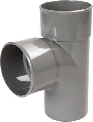 Culotte simple mâle-femelle 87°30 PVC gris diamètre 80 mm NICOLL